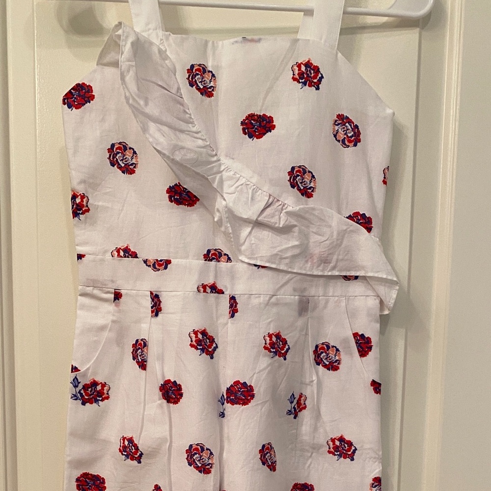 Janie & Jack White Cotton Jumpsuit